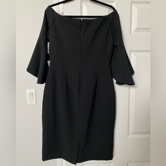 Nordstrom Chelsea28 Off the shoulder Black Dress. Sz14. NWT - Picture 13 of 13